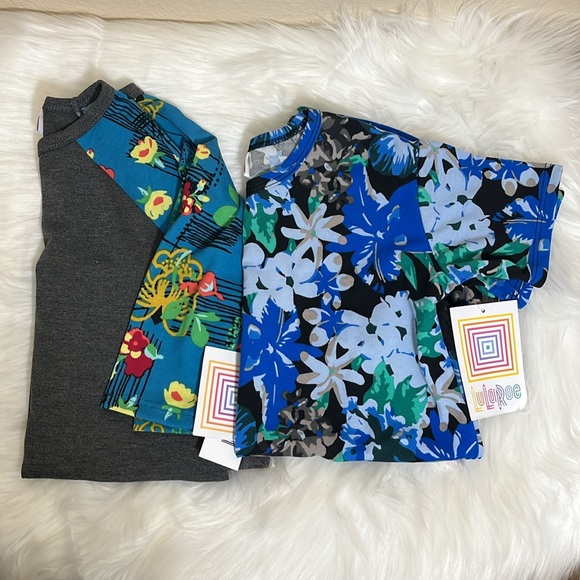 NWT Set of 2 LuLaRoe Sloan Gracie Floral Tops - Picture 1 of 9